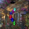 1pc; Paw Print Solar Wind Chimes For Outside; Dogs Pet Paw Print Remembrance Wind Chimes; Waterproof Color Changing Solar Hanging Lights; Sympathy