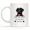 11oz White Labrador Ceramic Mug with Playful Paw Prints & Humorous Dog Design - Perfect Gift for Dog Lovers, Ideal for