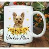 Yorkie Mom Ceramic Coffee Cup Insulation, Reused, Perfect Gift for Dog Lover, Dog Cup