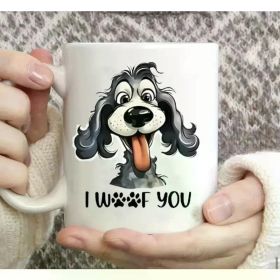 Ceramic Dog Woof Coffee Mug - Perfect Birthday Gift for Tea Lovers, Dog-Themed Mug Ideal for Coffee Enthusiasts, Gift