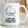 1pc Ceramic Coffee Mug for Dog Lovers - Pit Bull Owner Gift, Funny "I Like Big Mutts and I Cannot Lie" Design, Ideal for