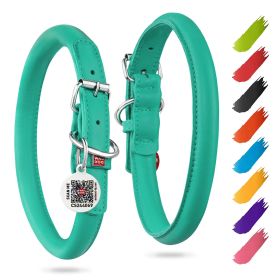 Ultra Soft Rolled Leather Dog Collar for Small Dogs 8" - 10 inch Neck Soft Padded Dog Collars for Medium Dogs Male and Female Dog Collar