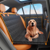 Dog Car Seat Cover for Back Seat with Detachable Hard Bottom, Holds 400lbs, Back Seat Extender for Dog with Mesh Windor and Storage Pocket