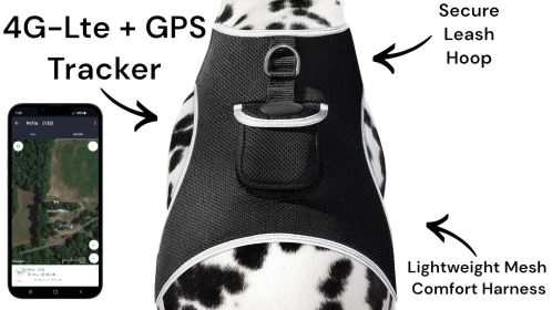 Portable Dog Tracking GPS GSM Locating Device Supports Geo-Fencing NIB Size:M