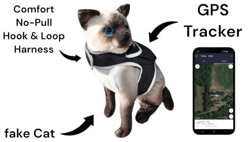 NEW Realtime Cat Dog GPS Tracker Portable Geo-Fencing Pet Tracking Sys Size:XL