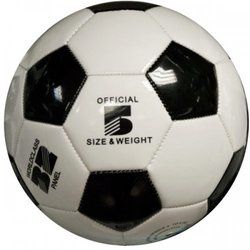 Size 5 Black & White Glossy Soccer Ball (pack of 2)