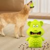 One green and one orange dog toy for aggressive chewing, dog chew toy for chewing natural rubber sounds