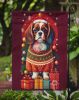 English Toy Spaniel Holiday Christmas Garden Flag Mailbox Flag Decorative Yard Flag Banner Outside Patio Artwork Yard Flower Beds, Garden Size