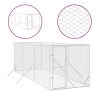 Outdoor Dog Kennel Silver 6.6'x19.7'x6.6' Galvanized Steel