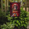 English Toy Spaniel Holiday Christmas Garden Flag Mailbox Flag Decorative Yard Flag Banner Outside Patio Artwork Yard Flower Beds, Garden Size