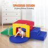 VEVOR Toddler Climbing Toys Indoor, 5 Piece Climb, Crawl and Tunnel Soft Play Equipment, Foam Climbing Toys, Kids Tunnel Maze with Stairs and Ramp