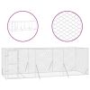 Outdoor Dog Kennel Silver 19.7'x6.6'x6.6' Galvanized Steel