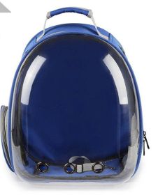 Bubble Pet Sightseeing Backpack: Portable And Stylish Carrier For Small Animals (Color: Blue)