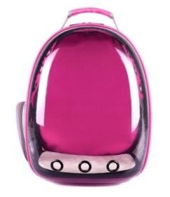 Bubble Pet Sightseeing Backpack: Portable And Stylish Carrier For Small Animals (Color: Purple)
