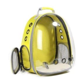 Bubble Pet Sightseeing Backpack: Portable And Stylish Carrier For Small Animals (Color: Yellow)