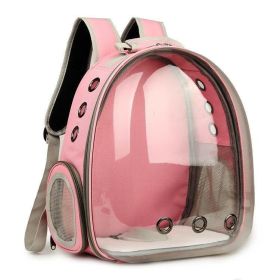 Bubble Pet Sightseeing Backpack: Portable And Stylish Carrier For Small Animals (Color: Pink)
