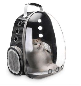 Bubble Pet Sightseeing Backpack: Portable And Stylish Carrier For Small Animals (Color: Black Diamond)