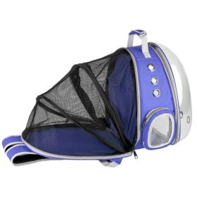 Bubble Pet Sightseeing Backpack: Portable And Stylish Carrier For Small Animals (Color: Blue Upgrade)