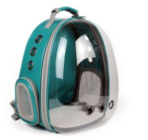 Bubble Pet Sightseeing Backpack: Portable And Stylish Carrier For Small Animals (Color: Malachite Green)