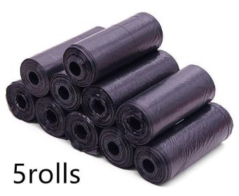 Pet Pooch Pack - Colorful Coiled Dog Waste Bags (Count: 5Rolls, Color: Black)