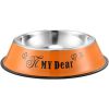 Stainless steel dog bowl; color anti-skid dog bowl