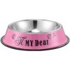 Stainless steel dog bowl; color anti-skid dog bowl