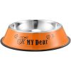 Stainless steel dog bowl; color anti-skid dog bowl