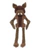 Pet Life Frog Mannequin Eco-Friendly Natural Jute Chew And Tug Plush Dog Toy