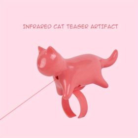 Cat Toy Laser Ring, Laser Lamp Interactive Cat Toy, LED Lamp Dog Toy Laser (Color: Pink)