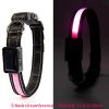 Solar And USB Rechargeable Light Up Pet Collar Waterproof LED Dog Collars For Night Walking
